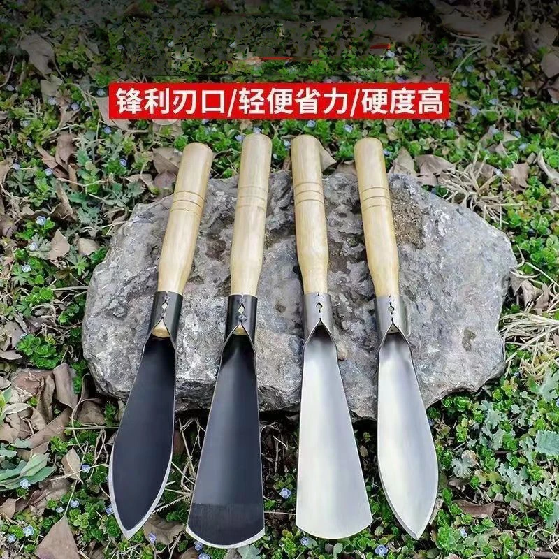 多功能锰钢园艺铲平铲尖铲种花铲家用刨土户外挖野菜铲养花园工具