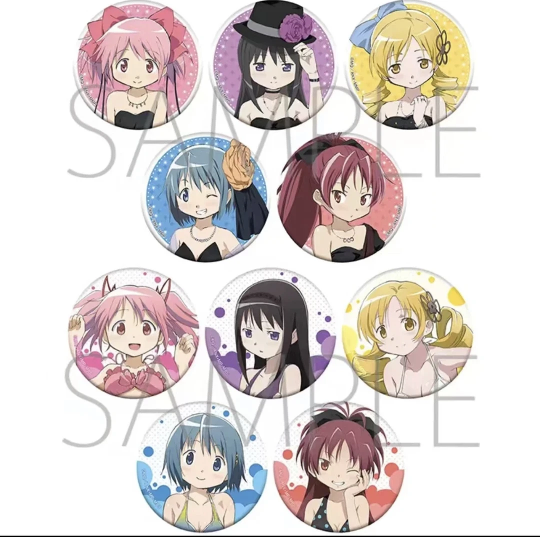 【代拆】魔法少女小圆黑色礼服/泳装吧唧徽章小卡