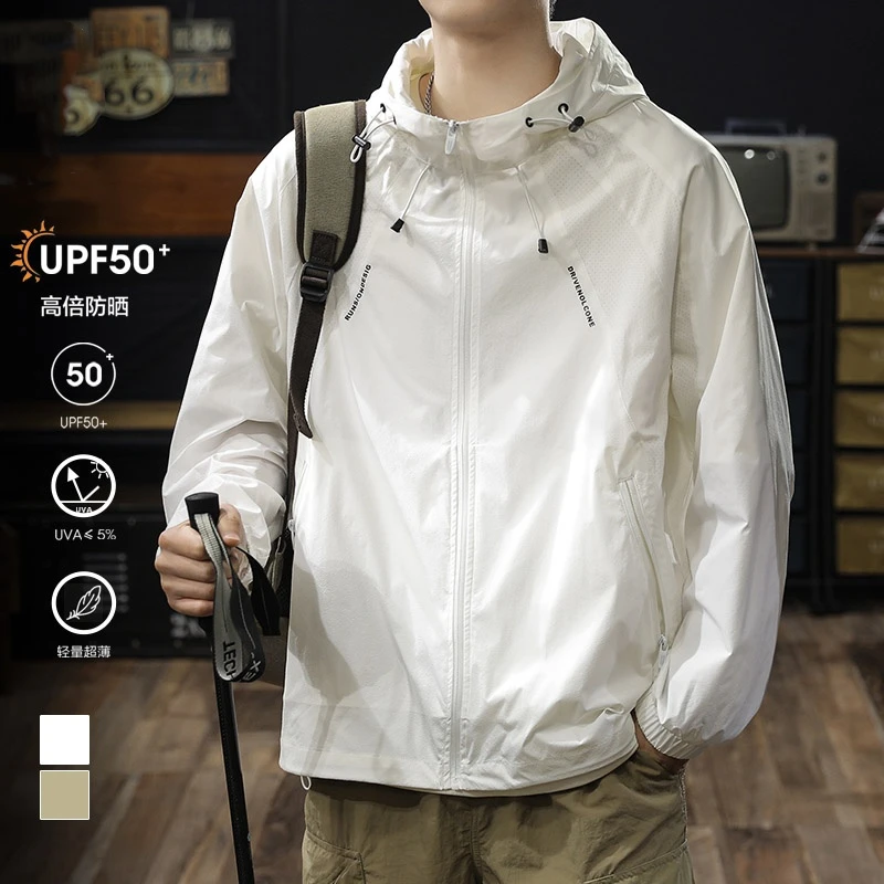 新款户外凉感透气防晒衣男款宽松夏季防紫外线男士薄款防晒服外套
