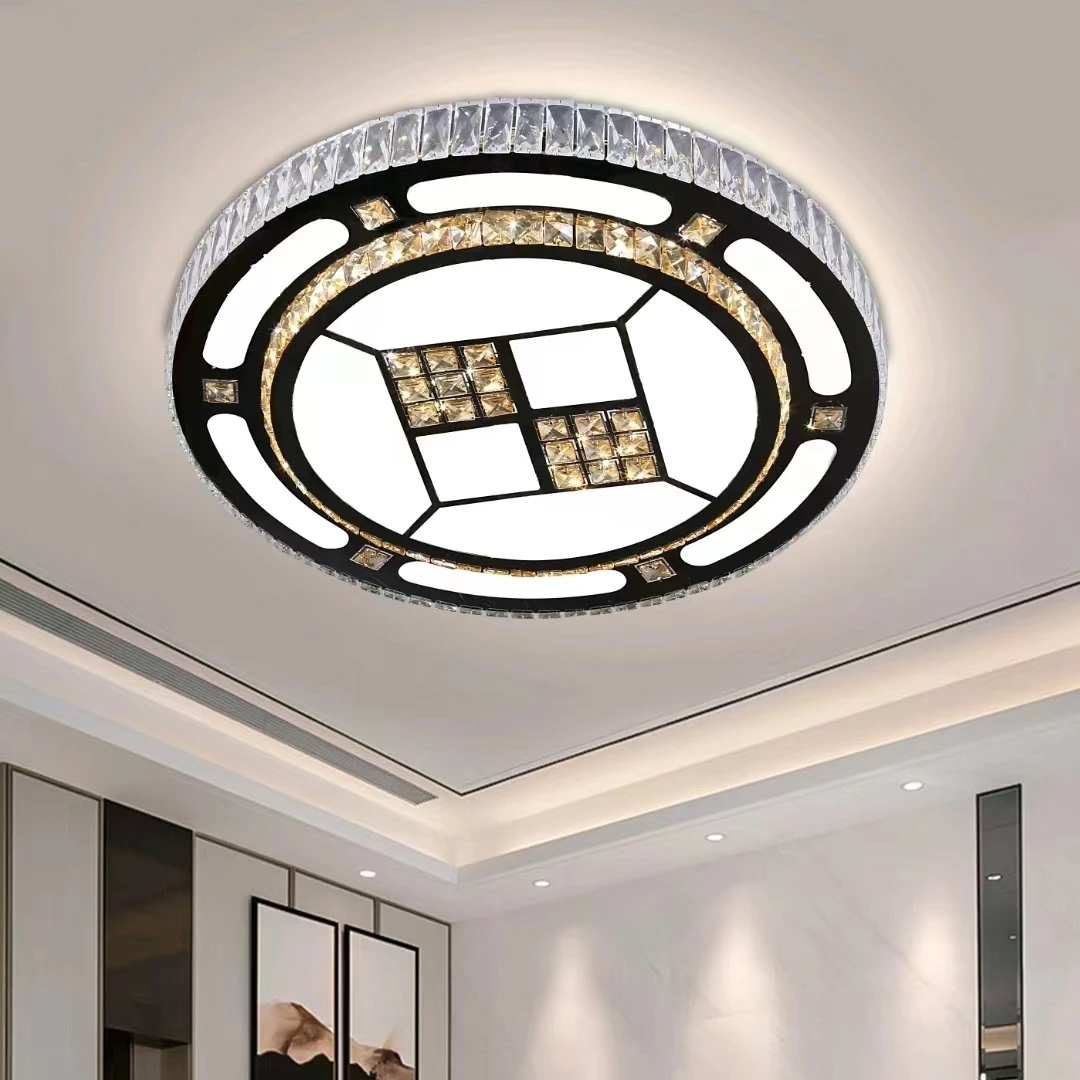 样板出售水晶不锈钢平板客厅灯餐厅灯卧室灯套餐现代轻奢简约系列