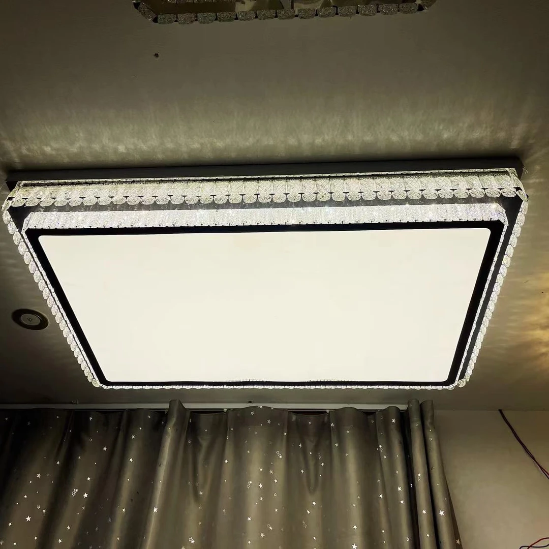 1105不锈钢线切割平板水晶灯系列高端