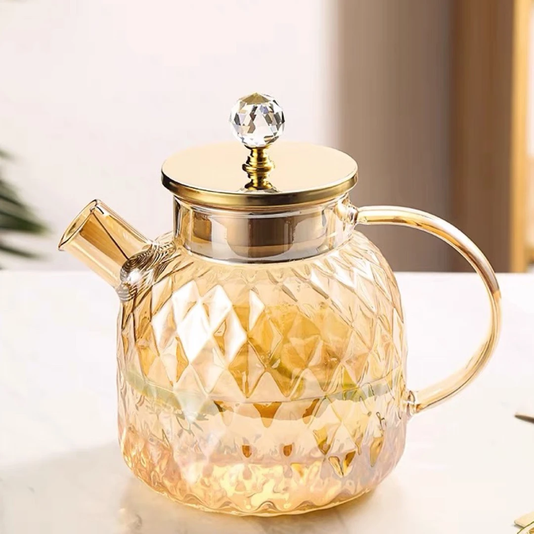 琥珀色高硼硅玻璃小号煮茶壶泡茶壶兰陵壶