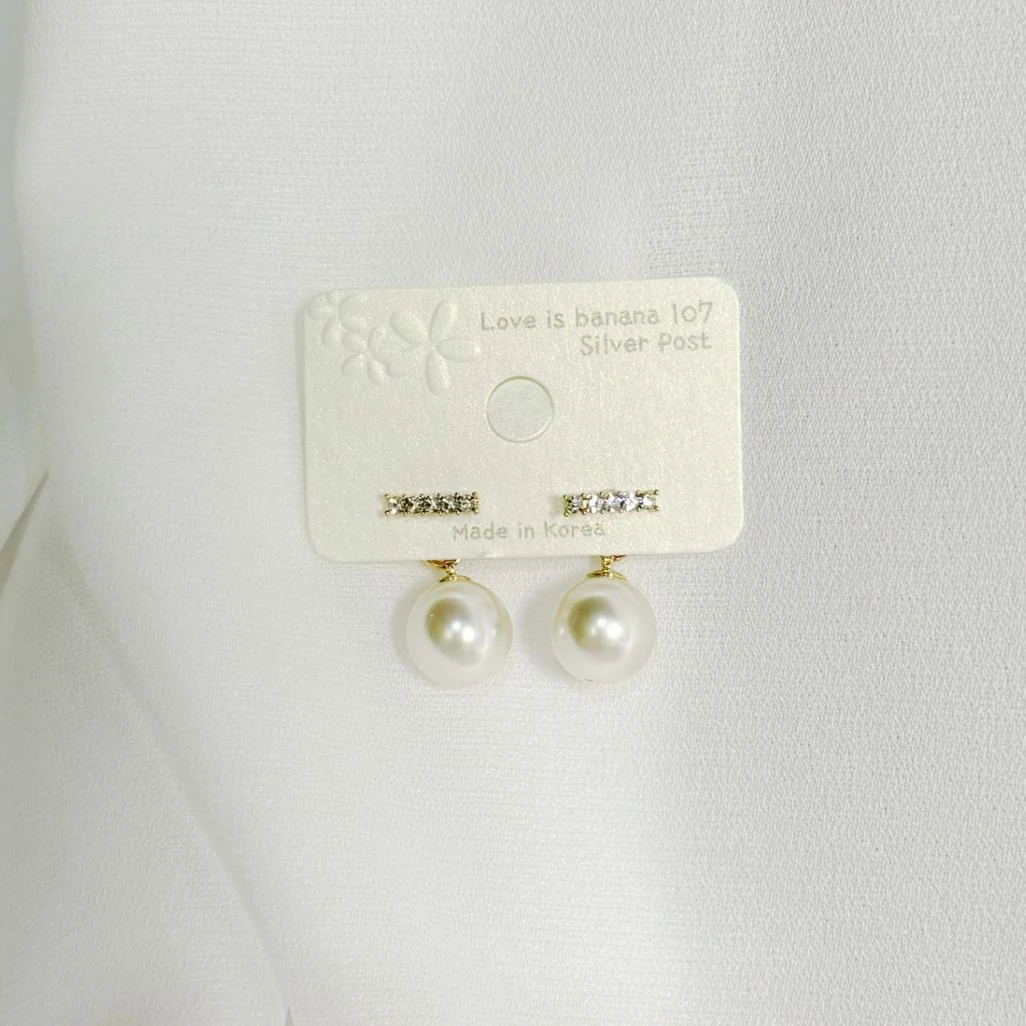 非金属仿珍珠耳饰 东大门 经典百搭简约珠珠耳环 1233