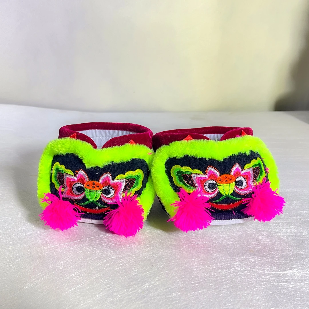 卢氏虎头婴幼儿鞋纯手工民族风金莲刺绣传统宝宝冬季布鞋