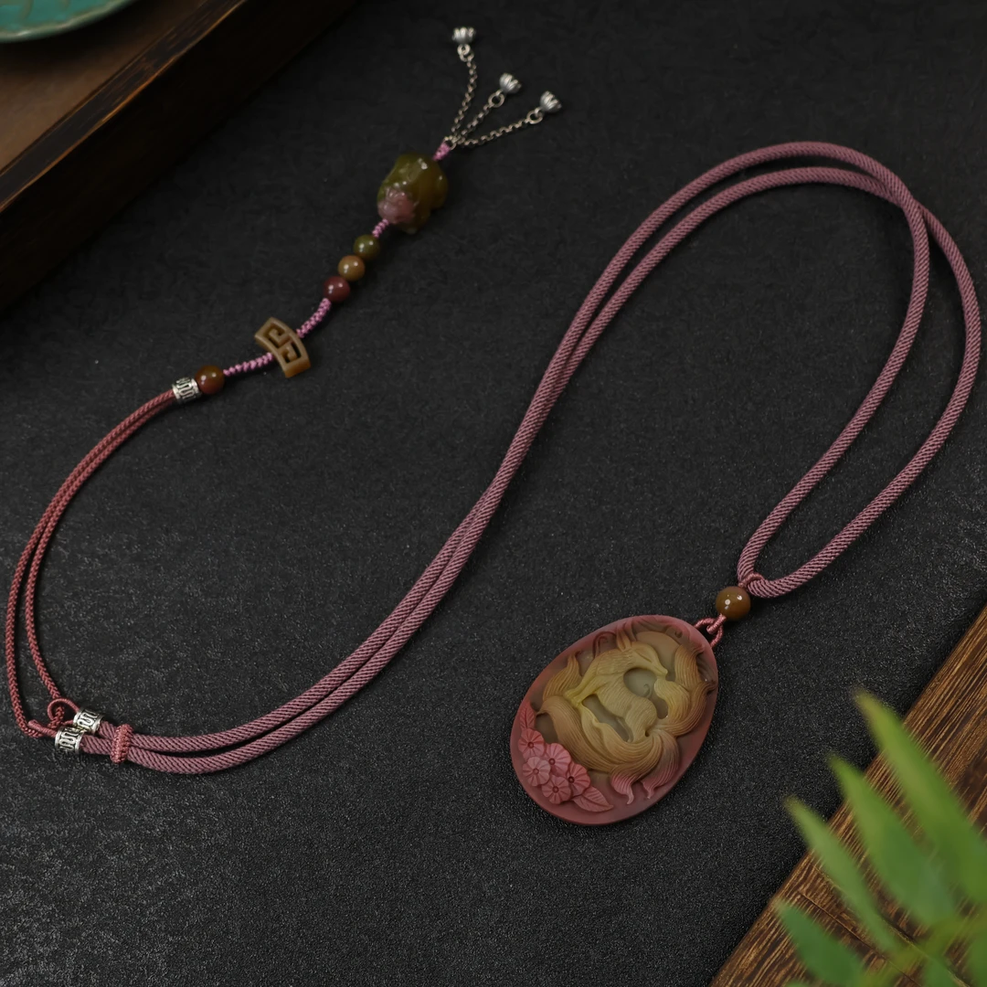 【本真臻选】独立设计盐源玛瑙吊坠-030225