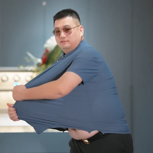 combo/康博大码男士速干锦氨高弹力全无痕透气清爽冰丝短袖Polo衫