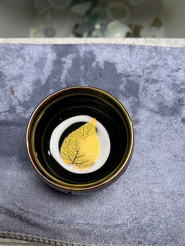 【闪购商品】乌金木叶陶瓷主人杯品茗杯茶杯茶具