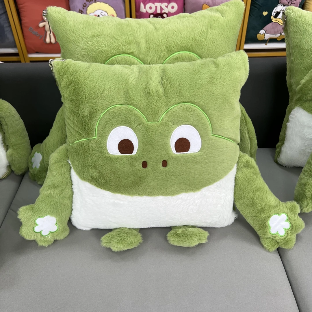 可爱毛绒加绒加厚车载两用办公室抱枕被二合一抱枕被子两用神器