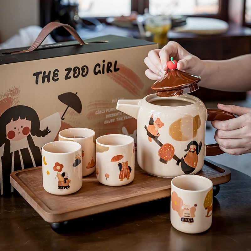 复古茶具套装闺蜜女生日礼物乔迁伴手礼盒2024新款可爱水壶泡茶壶