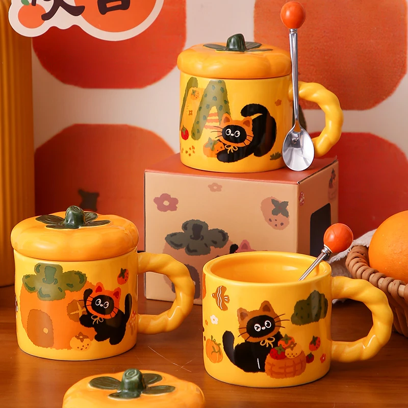 【好柿发生】可爱猫咪杯子生日礼物水杯创意情侣对杯家用陶瓷马克杯
