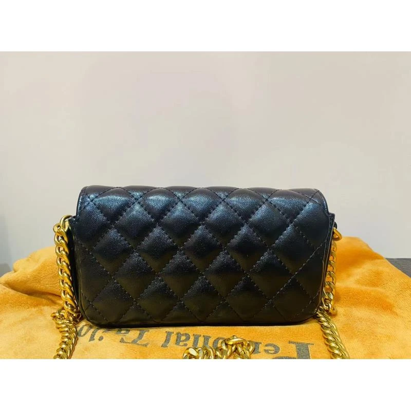 HIRMRIS手工真皮包550812-黑  金眼睛菱格香