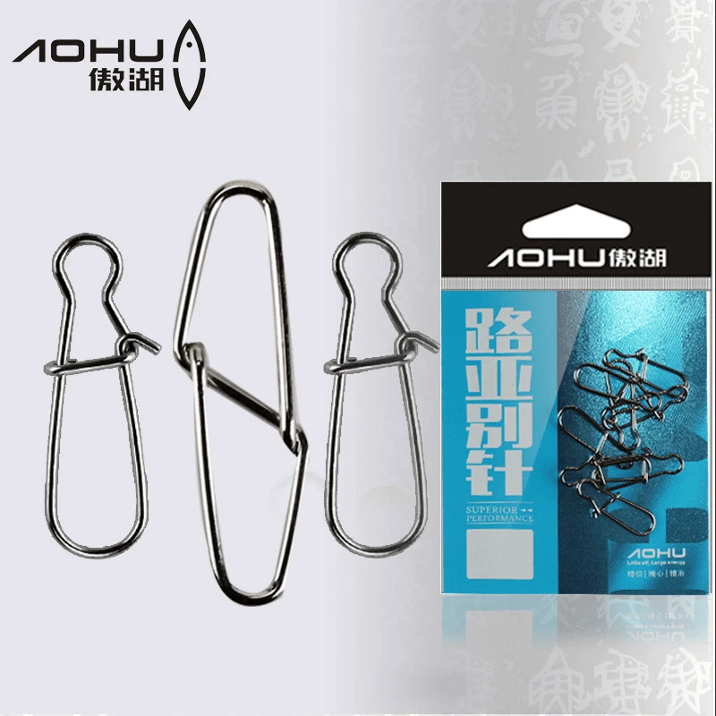傲湖增强海钓路亚别针菱形双扣连接器快速连接环渔具耐磨合金