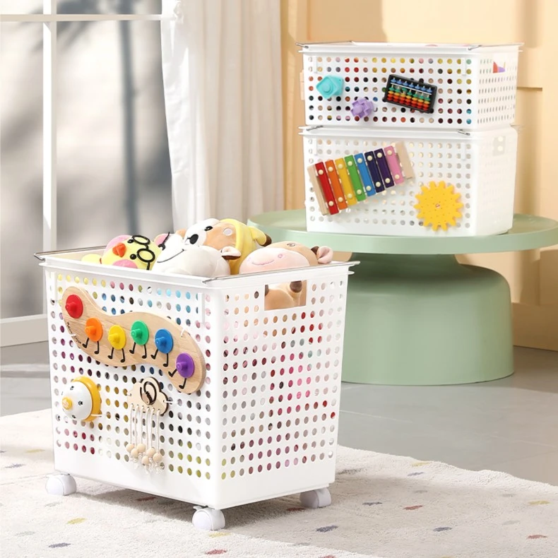 简约镂空玩具收纳儿童收纳筐方形创意落地大容量玩具积木大储物筐