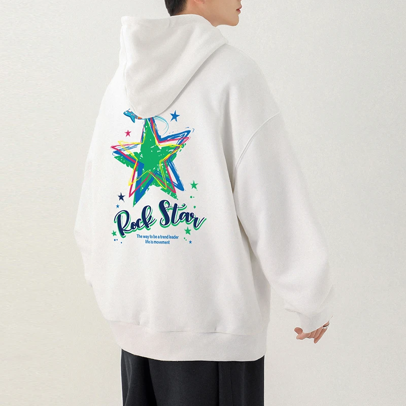 迈特优《春季新款》印花薄款连帽卫衣ins男士港风潮流套头外套男439