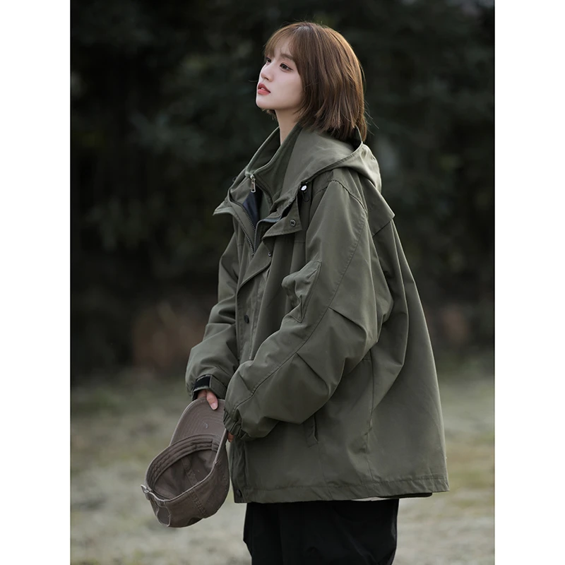 迈特优三合一可拆卸2024新款爆秋冬青少年宽松加厚保暖冲锋衣外套