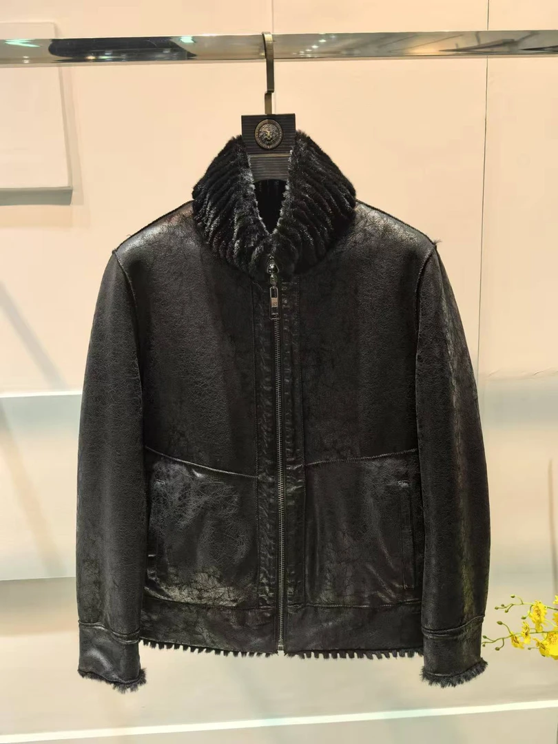 shouwang/兽王【双面穿】秋冬季新品夹克轻奢男士翻领双面穿保暖965