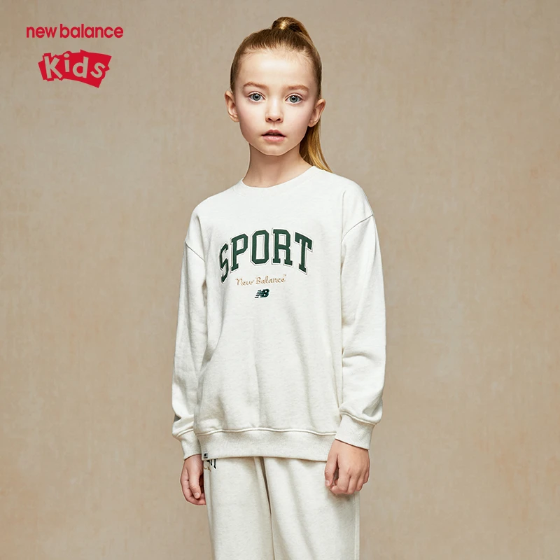 NEW BALANCE NB童装男童女童时尚休闲圆领套头卫衣ND7ZE3E023