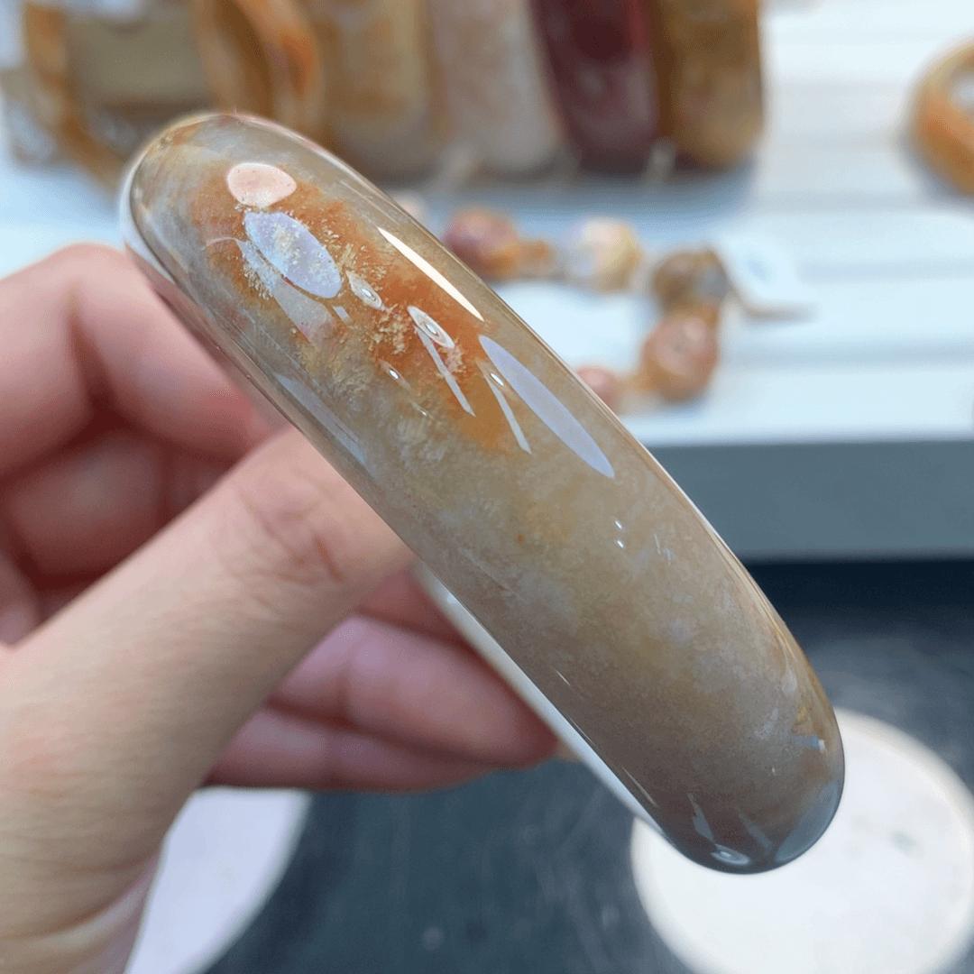 硅化珊瑚（珊瑚玉）手镯未镶嵌59.9