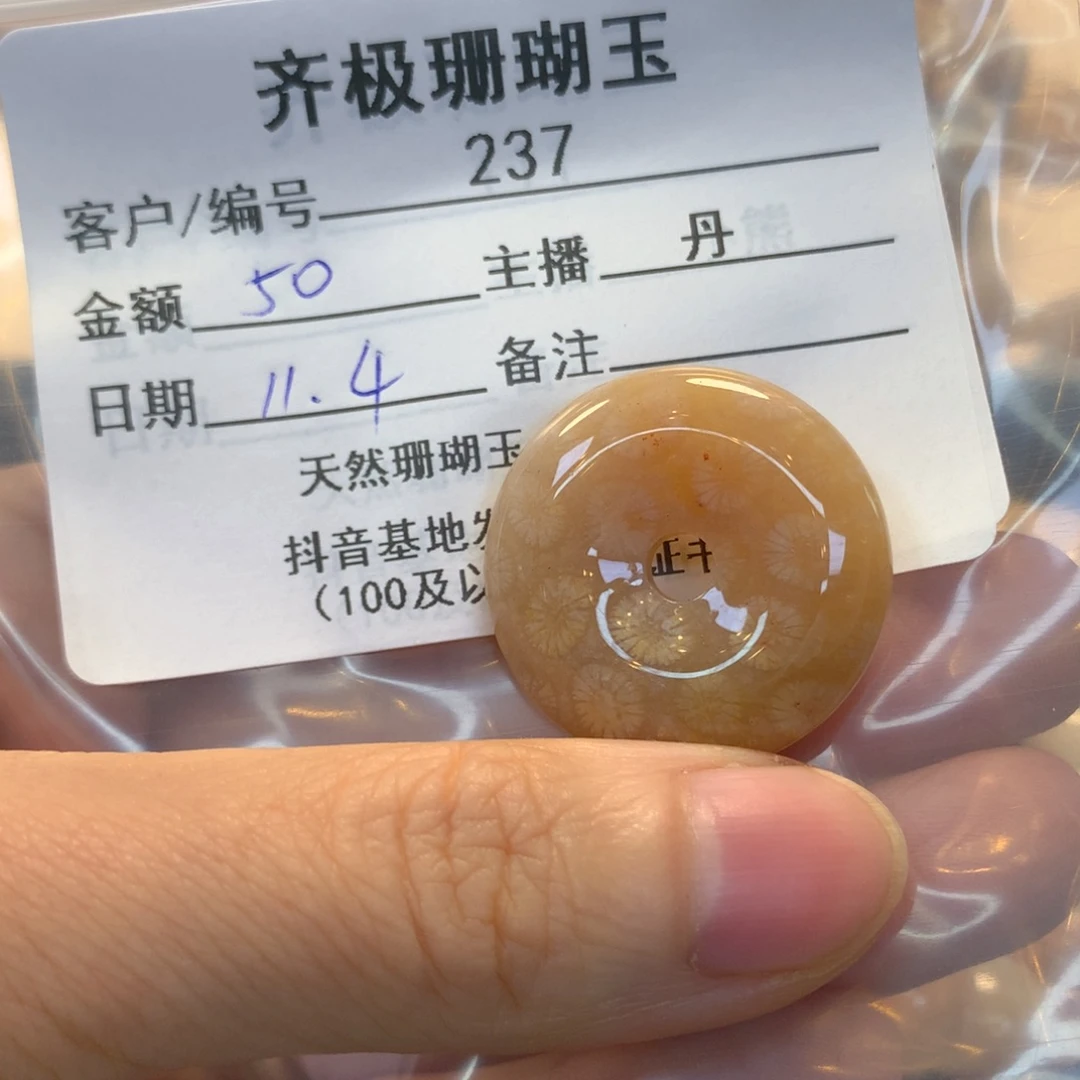 硅化珊瑚（珊瑚玉）颈饰未镶嵌V****.