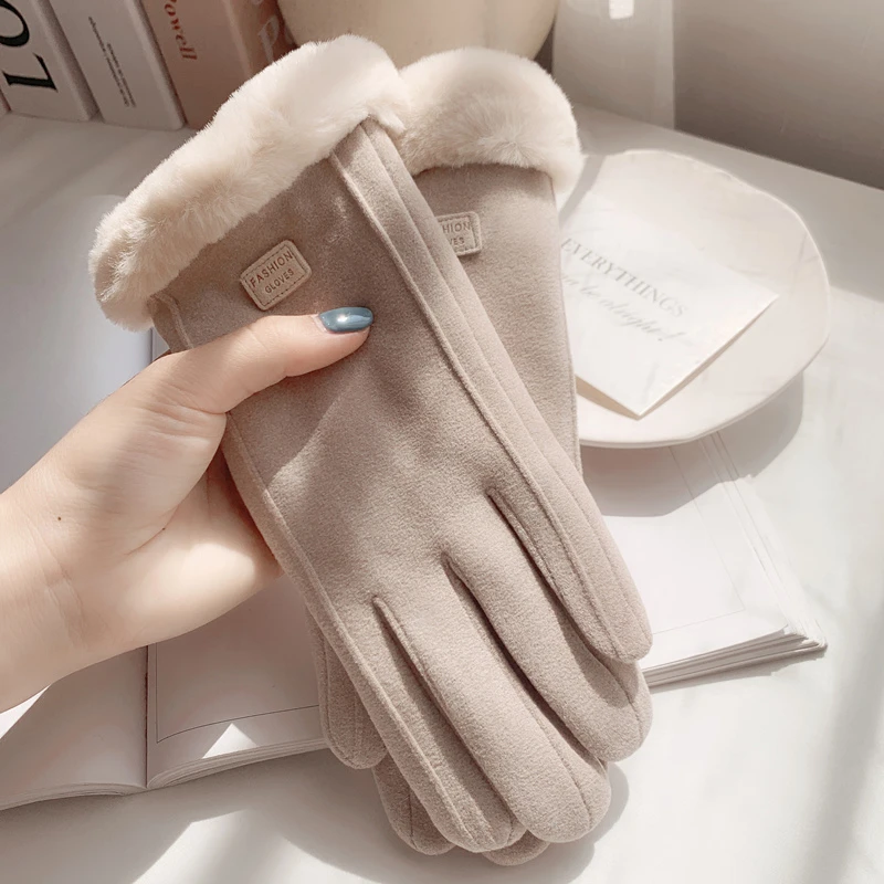 手套冬天女加绒加厚保暖可爱加绒女士骑行防寒骑车防风触屏冬季