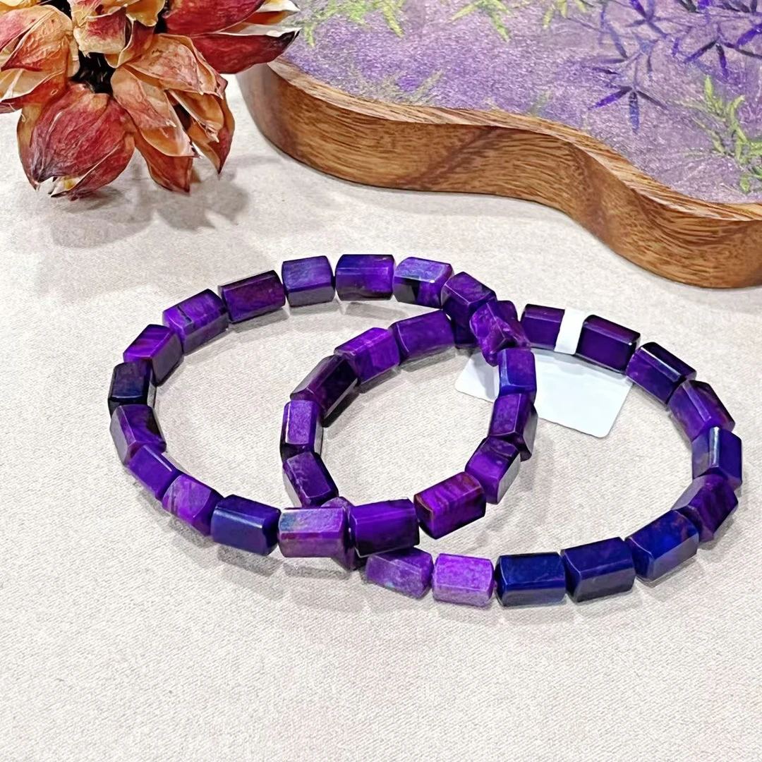 【壹芳珠宝】舒俱来帝王紫渐变四棱柱手串 （多样性发货一件）