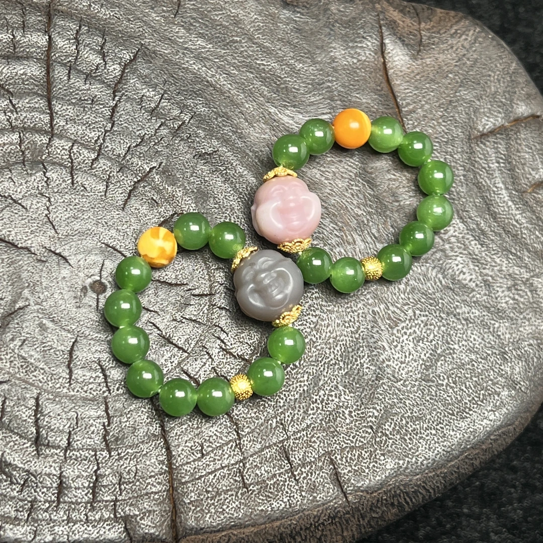 【壹芳珠宝】天然原矿和田玉碧玉设计戒圈5mm（多样性发货一件）