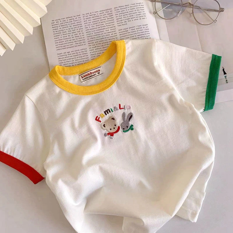 【阳光屋】男女童短袖T恤 儿童宝宝洋气日系新款套头半袖上衣可爱