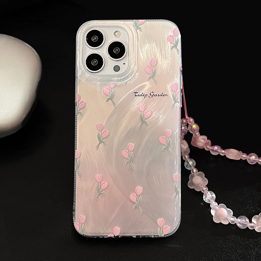 小小郁金香适用iPhone13苹果15promax手机壳14清新12高级11新款xs