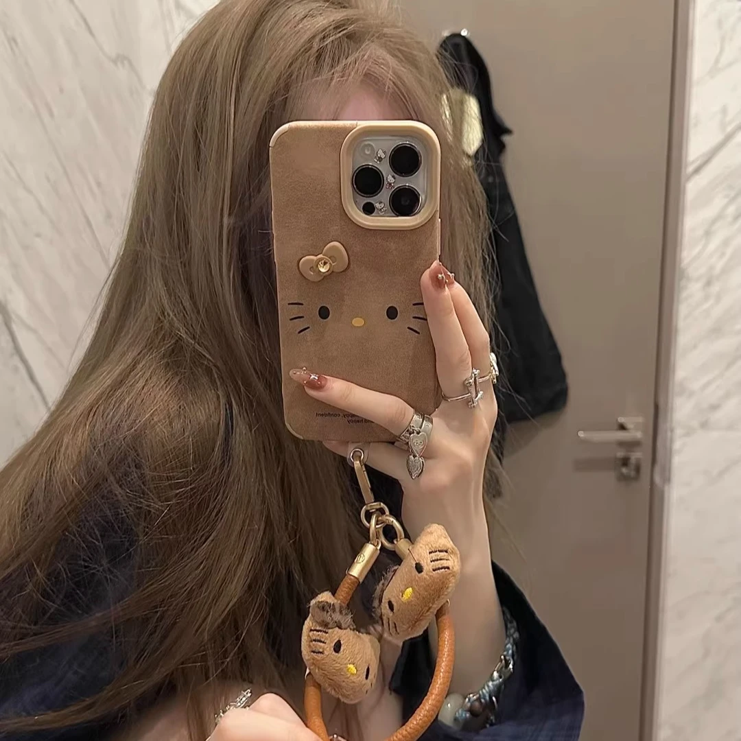 凯蒂猫挂绳适用女款iPhone13苹果15卡通手机壳16promax可爱14网红