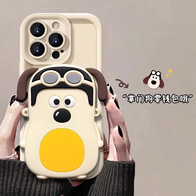 掌门狗零钱包iPhone15苹果13promax手机壳14高级感12全包11女款78