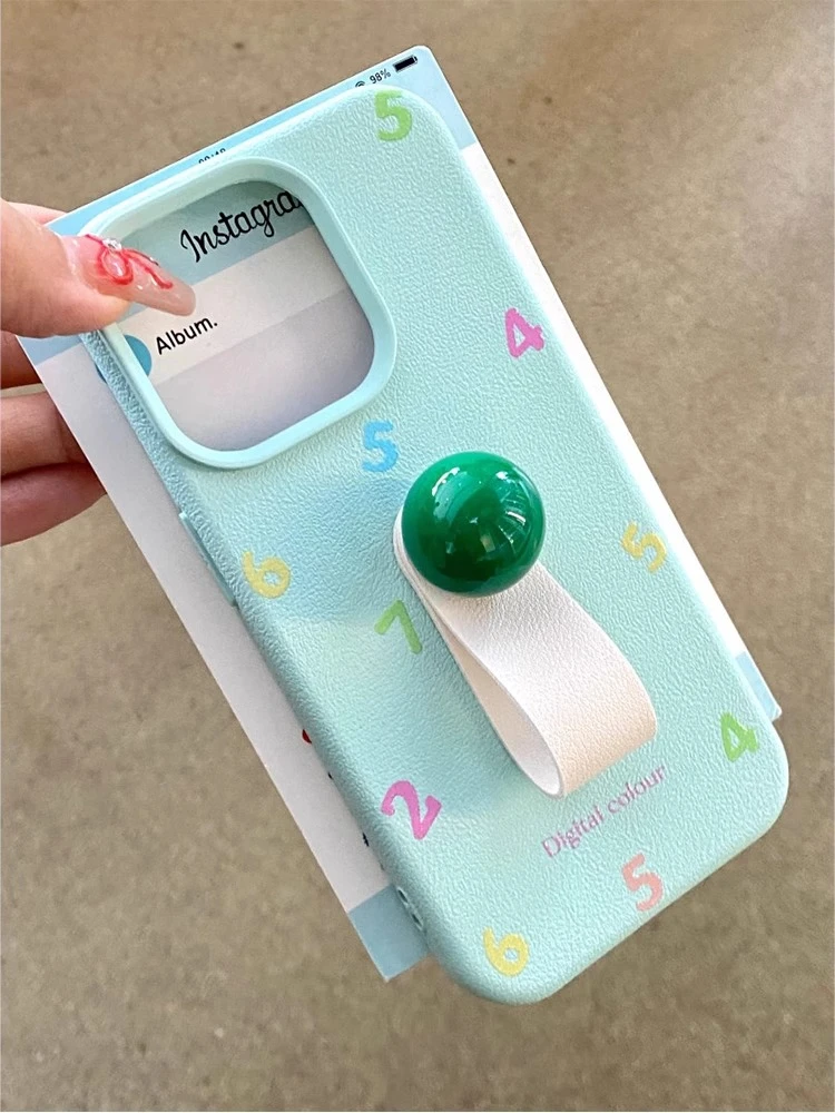 指环扣数字适用iPhone15苹果14硅胶手机壳13promax立体xs可爱网红