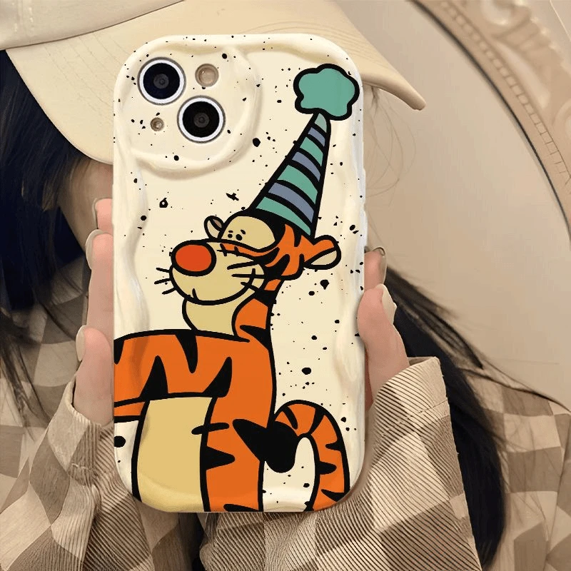 帽子跳跳虎适用iPhone14苹果13promax手机壳12可爱15创意11卡通xs