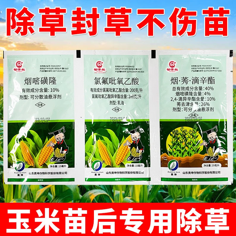 锄掌柜玉米苗后除草烂根型封闭剂批发玉米地专用灭草剂多源复配