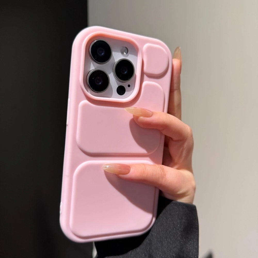 高档纯色气垫适用苹果16promax手机壳个性iPhone15简约14时尚13女