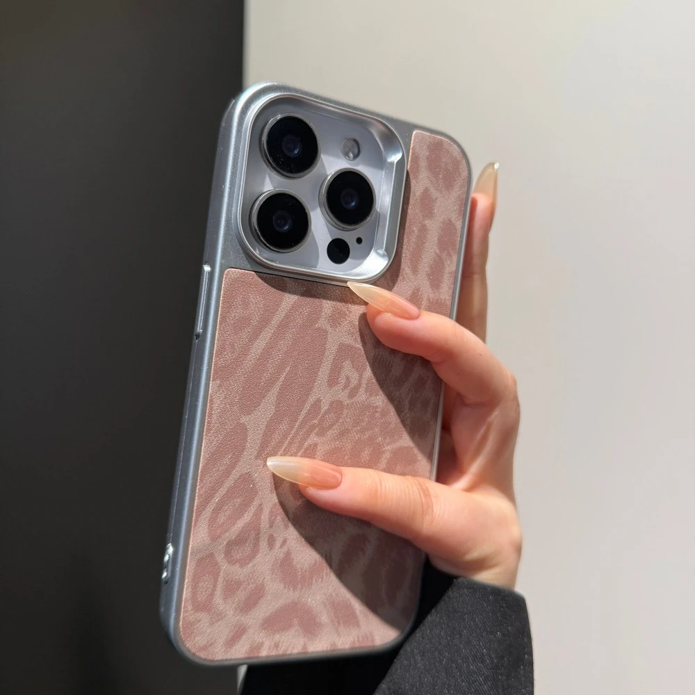 秋冬简约豹纹适用苹果16promax手机壳时尚iPhone15创意14个性13女