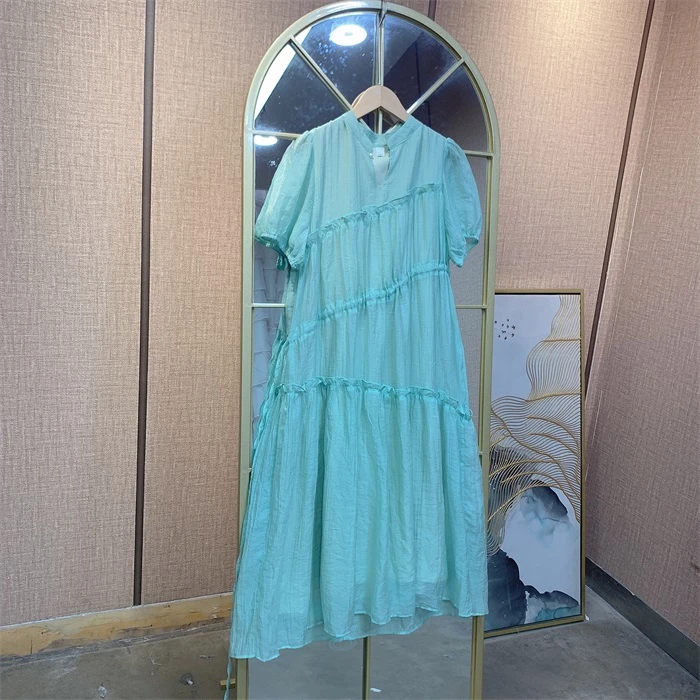 EE595浅蓝色孕妇裙子 100-130