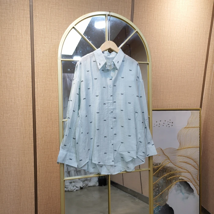 CE89孕妇蓝色衬衣110-140小脏