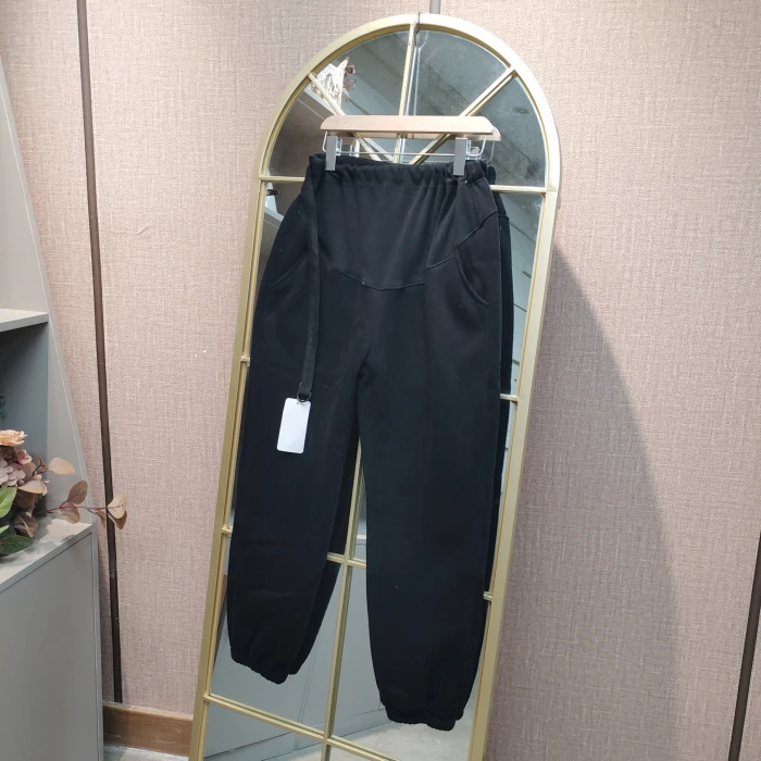 HN80孕妇黑色加绒裤子110-140