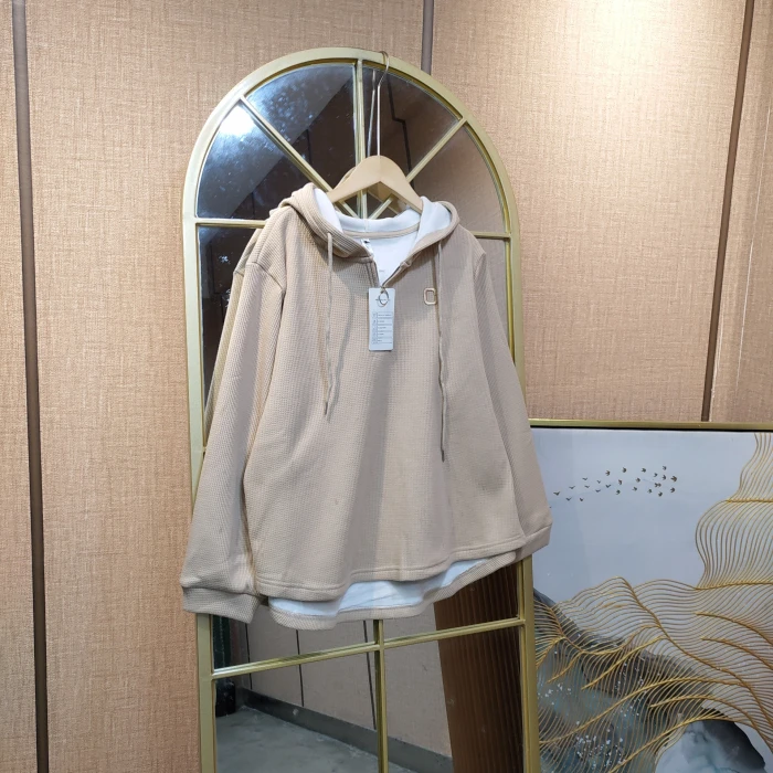 CH60孕妇咖色加绒卫衣M90-120L130XL140XXL150