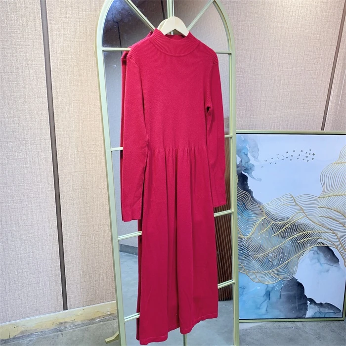 OO497红色孕妇裙子 90-130