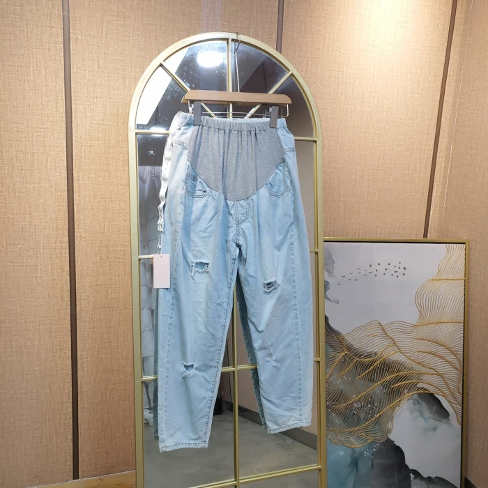 GZ53孕妇蓝色牛仔裤120-150小晒伤