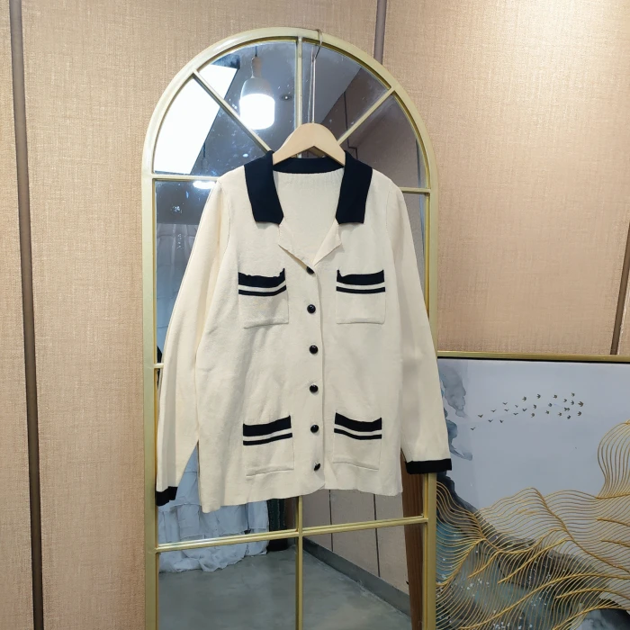 AE499孕妇杏色针织开衫90-140