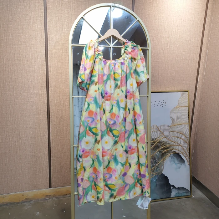 BE735孕妇碎花连衣裙100-140