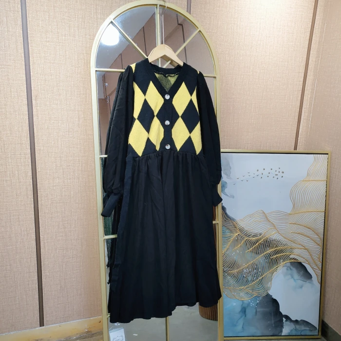 CH87孕妇黑色连衣裙 90-140