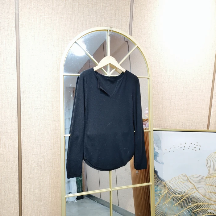 AE295孕妇黑色针织衫90-125