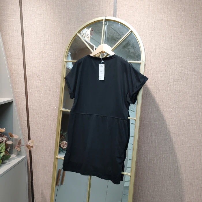 CB16孕妇黑色连衣裙L90-120XL130