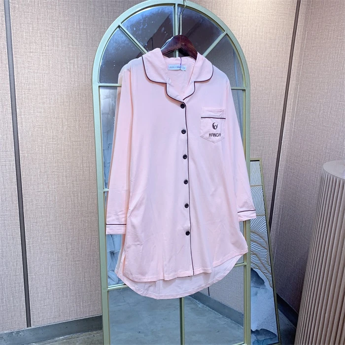 F635粉橘色孕妇上衣M90-110L120XL130XXL140  小脏印