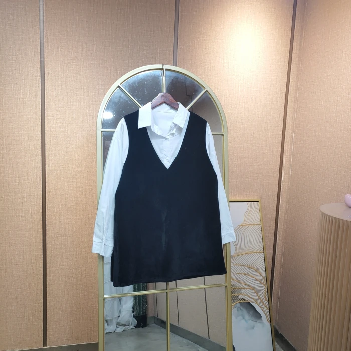 DZ605孕妇黑色背心两件套90-110