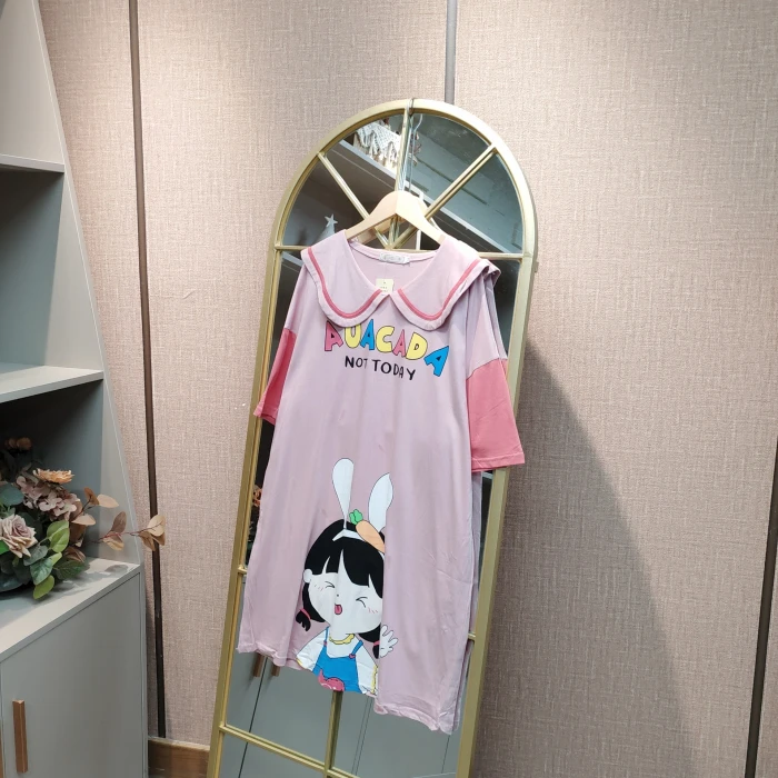 EV150孕妇粉色睡裙M90-130L140XXL160