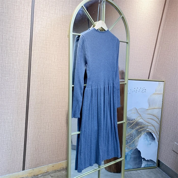 LL727深蓝色孕妇裙子 90-125